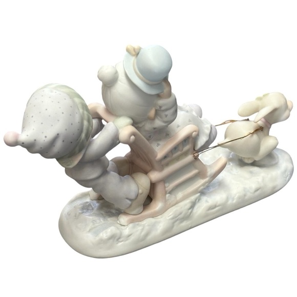Precious Moments Vintage “Oh What Fun it is to Ride” Ceramic Holiday Figurine - Picture 4 of 9